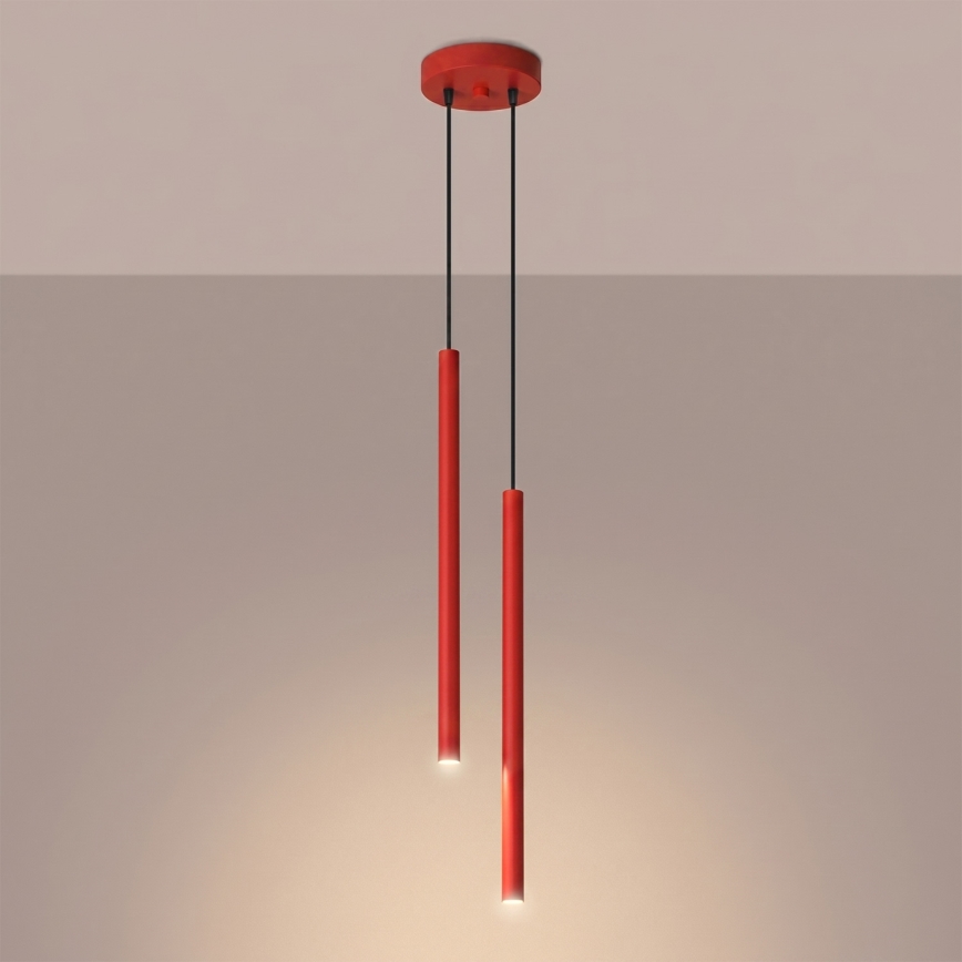 PASTELO Cable Pendant Light 2xG9/8W/230V, Red