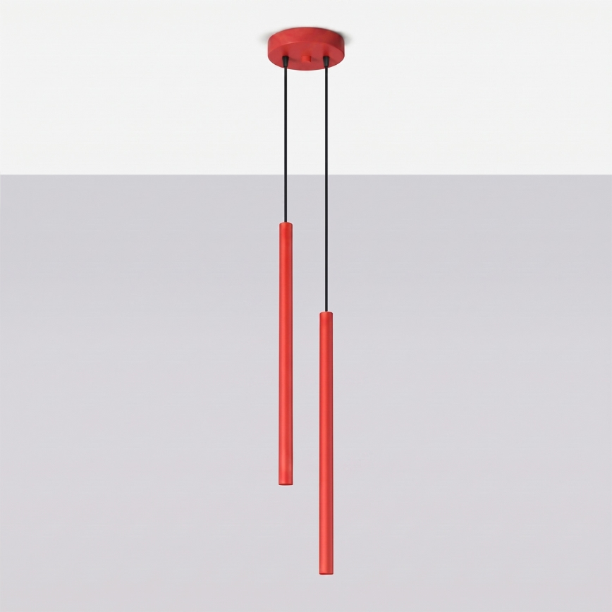 PASTELO Cable Pendant Light 2xG9/8W/230V, Red