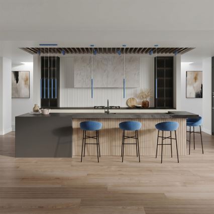 PASTELO pendant light on cord 1xG9/8W/230V blue