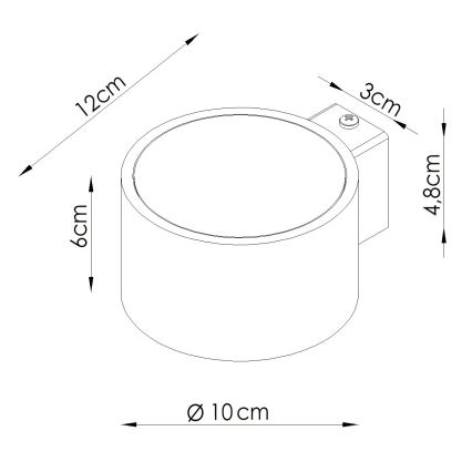 MODO Wall Light 1xGX53/10W/230V Black