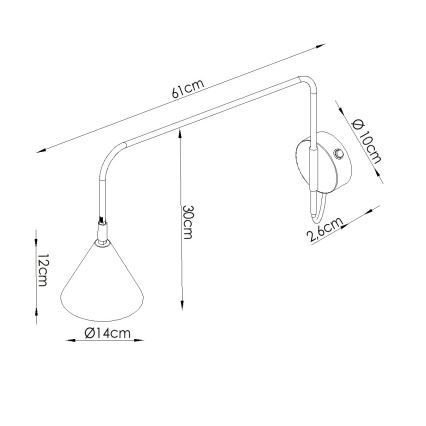 NOX Wall Light 1xE14/10W/230V, Cream
