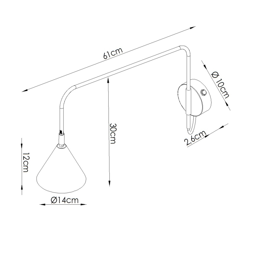 NOX Wall Light 1xE14/10W/230V, Cream