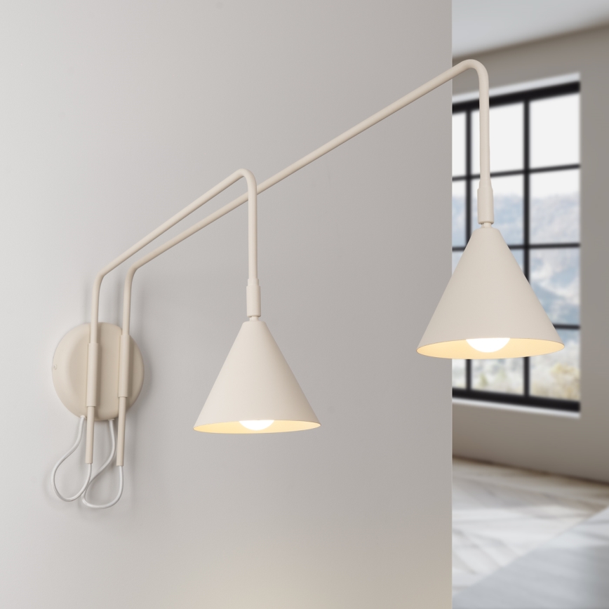 NOX Wall Light 2x E14/10W/230V Cream