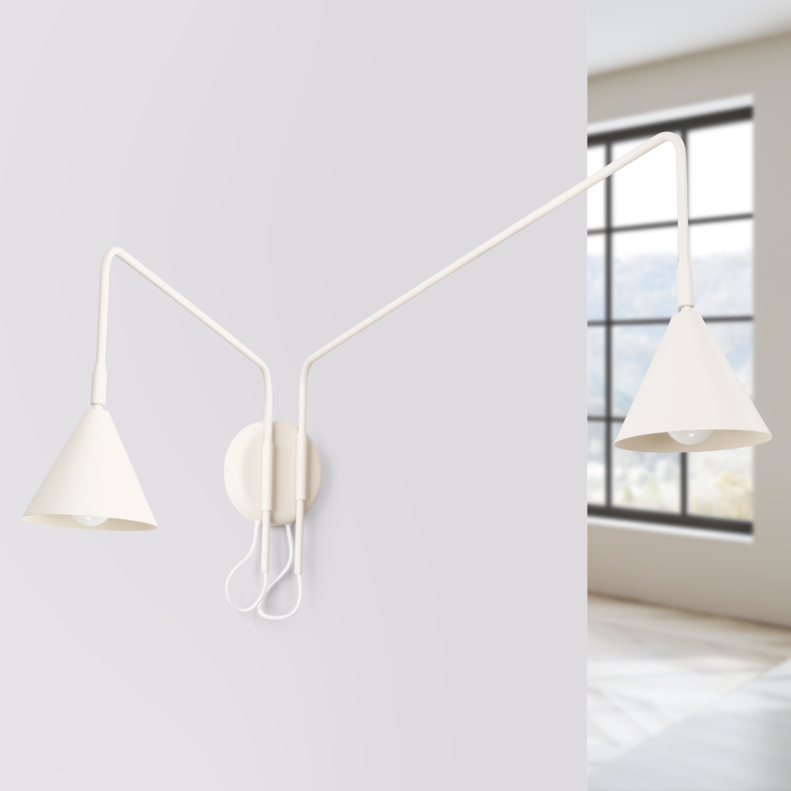 NOX Wall Light 2x E14/10W/230V Cream