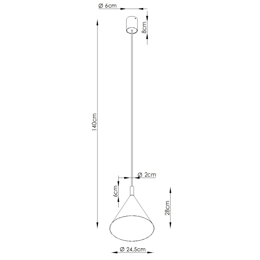 NOX cable-hung pendant 1xE27/15W/230V cream