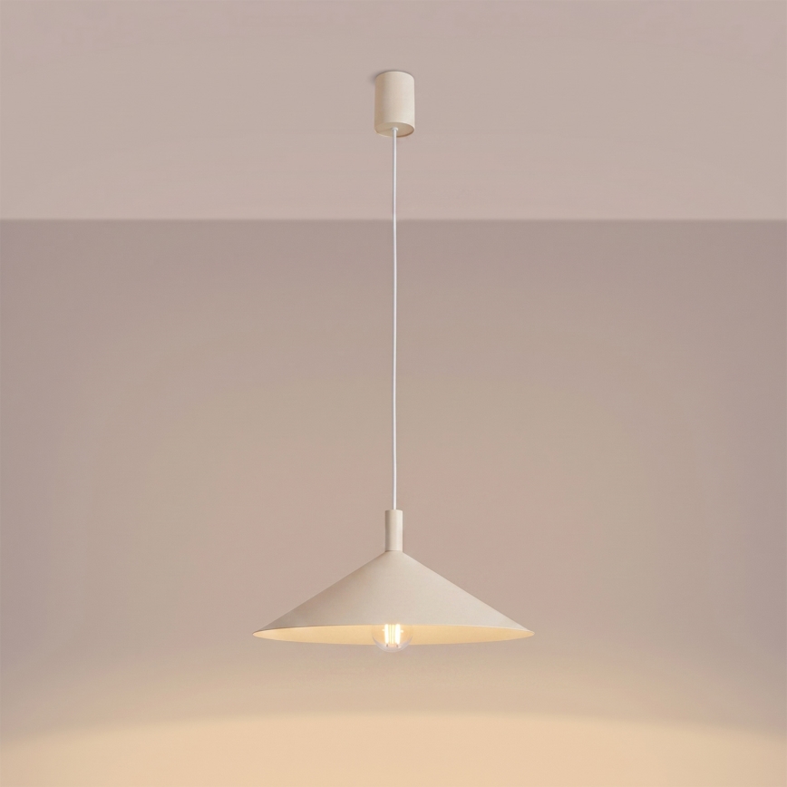 NOX Cable-Suspended Pendant Light 1xE27/15W/230V — Cream