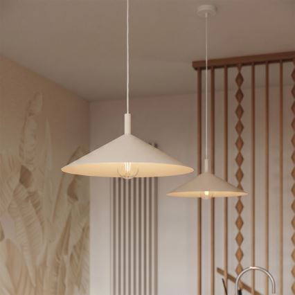 NOX Cable-Suspended Pendant Light 1xE27/15W/230V — Cream