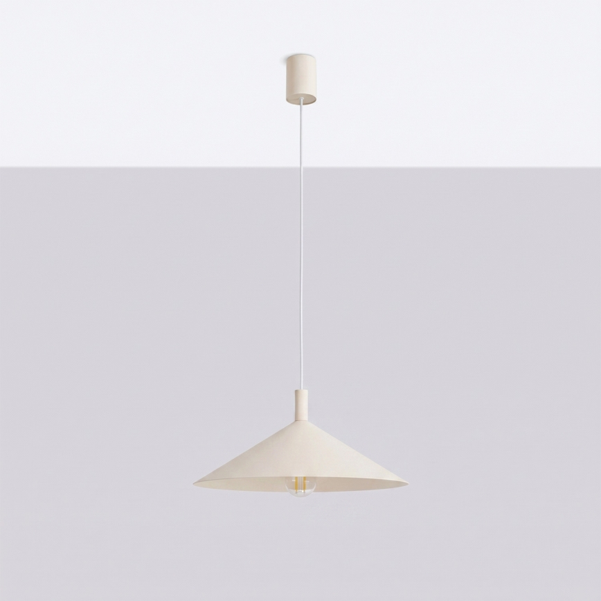 NOX Cable-Suspended Pendant Light 1xE27/15W/230V — Cream