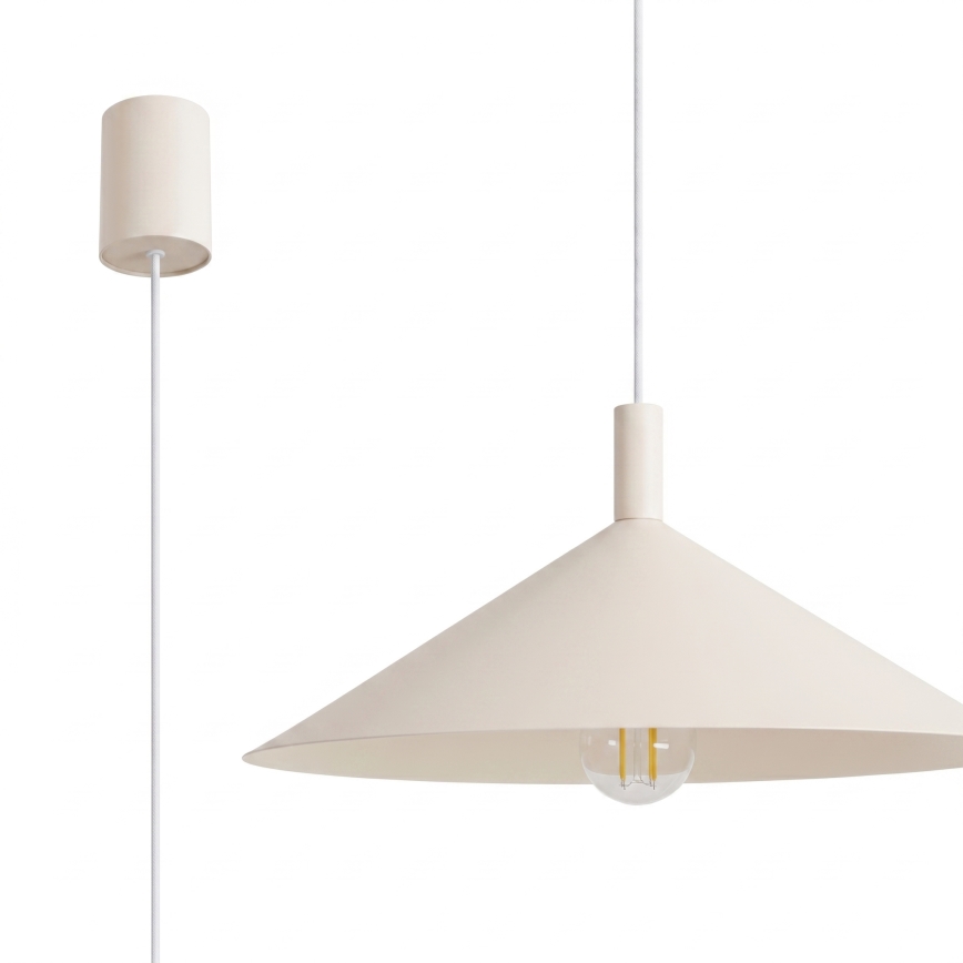 NOX Cable-Suspended Pendant Light 1xE27/15W/230V — Cream