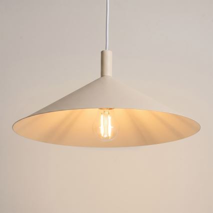 NOX Cable-Suspended Pendant Light 1xE27/15W/230V — Cream