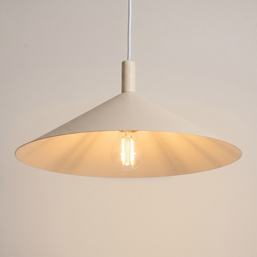 NOX Cable-Suspended Pendant Light 1xE27/15W/230V — Cream