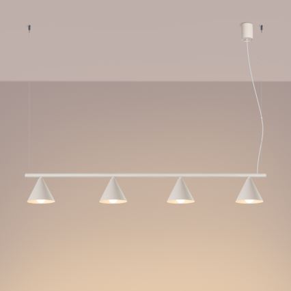 NOX Cable-Suspended Chandelier 4xE14/10W/230V – Cream