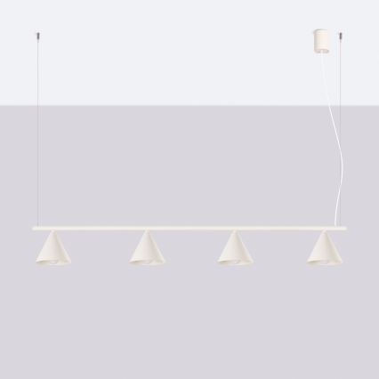 NOX Cable-Suspended Chandelier 4xE14/10W/230V – Cream
