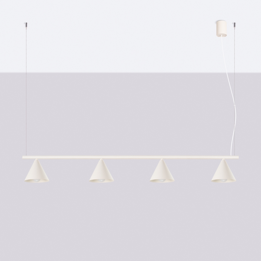 NOX Cable-Suspended Chandelier 4xE14/10W/230V – Cream
