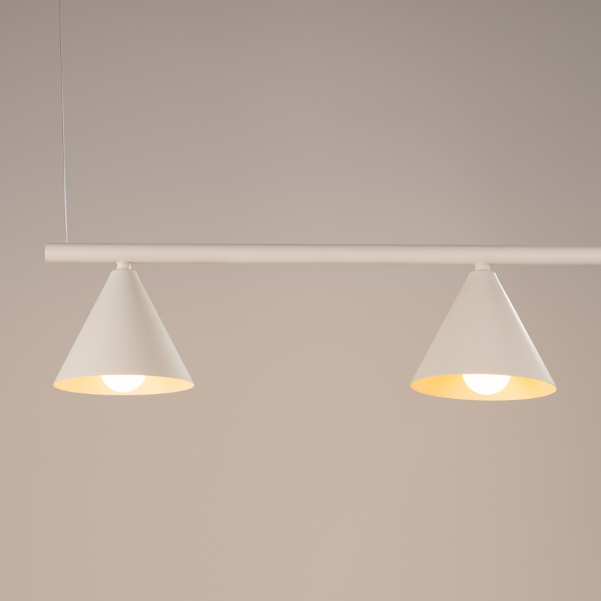 NOX Cable-Suspended Chandelier 4xE14/10W/230V – Cream