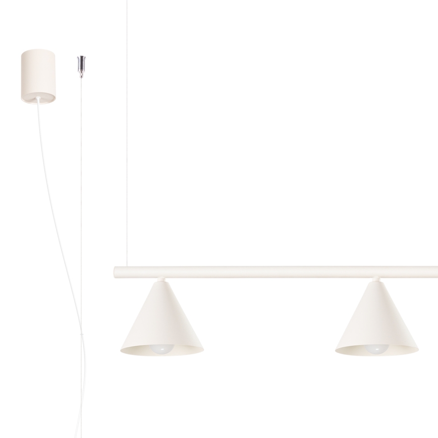 NOX Cable-Suspended Chandelier 4xE14/10W/230V – Cream