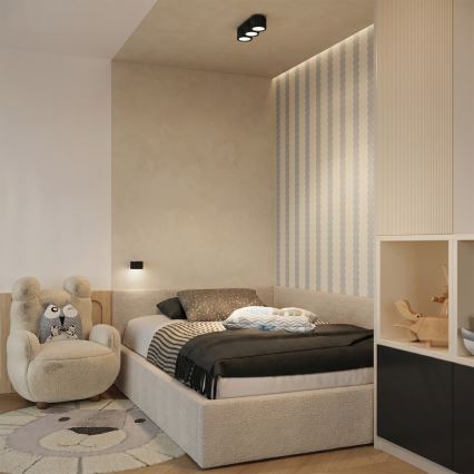 AURA Wall Light 1x GX53/10W/230V, Black