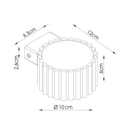 AURA Wall Light 1xGX53/10W/230V Orange