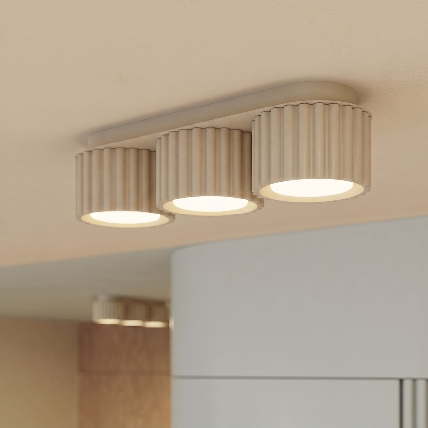 AURA 3xGX53/10W/230V spotlight, cream