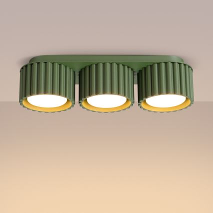 AURA Spotlight 3xGX53/10W/230V, Green