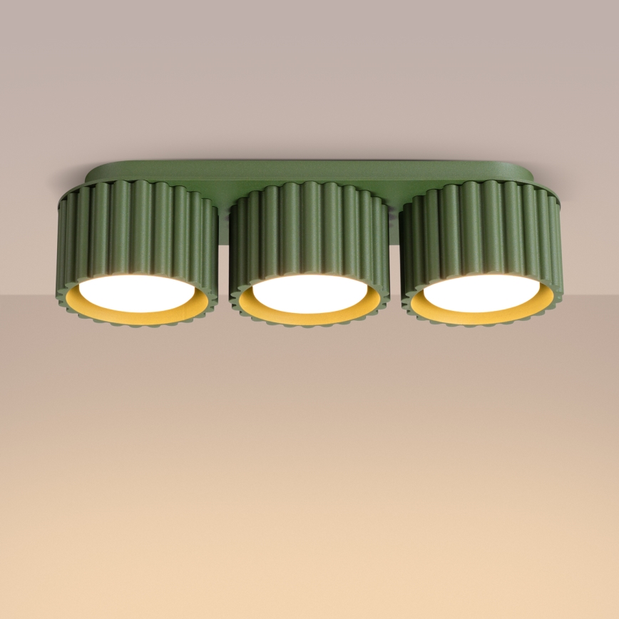 AURA Spotlight 3xGX53/10W/230V, Green