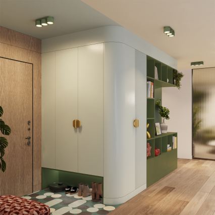 AURA Spotlight 3xGX53/10W/230V, Green