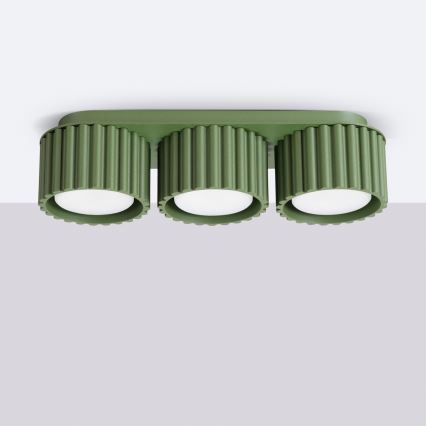 AURA Spotlight 3xGX53/10W/230V, Green