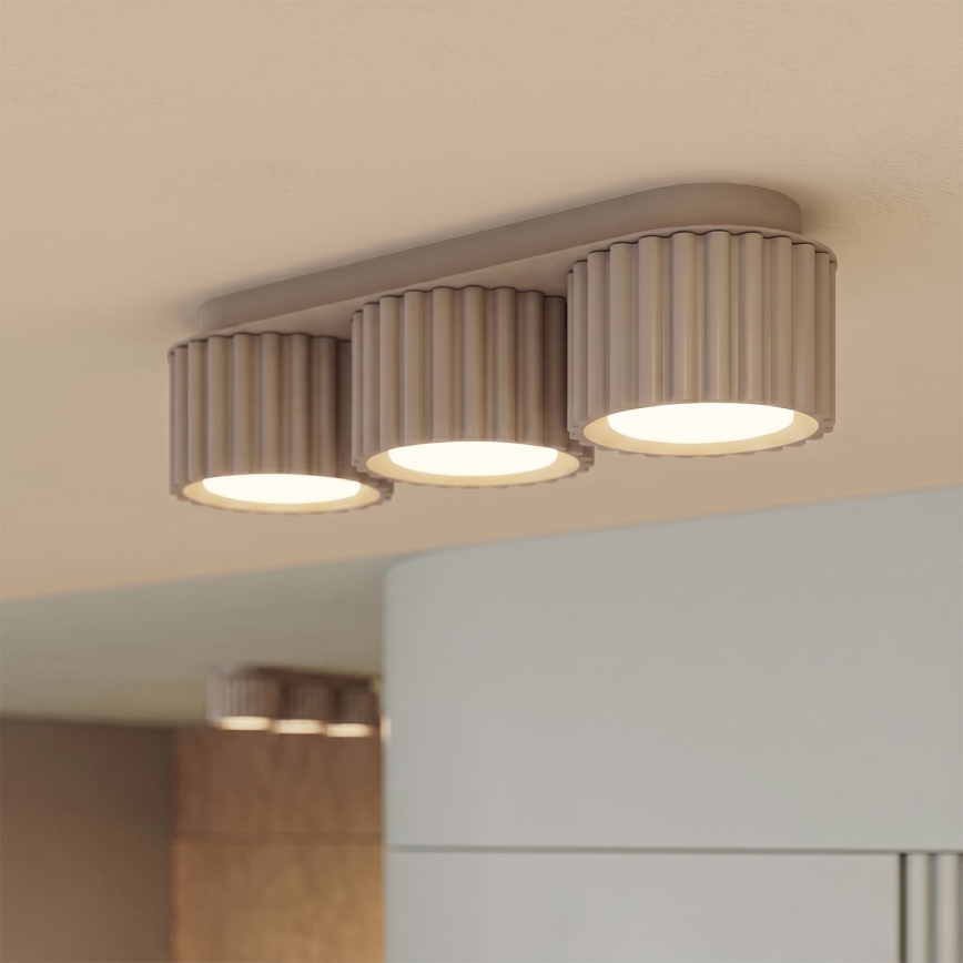 AURA spotlight 3xGX53/10W/230V taupe