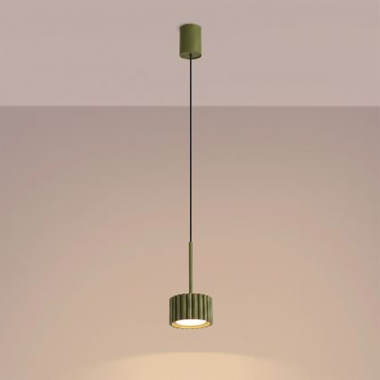 AURA cable-suspended pendant light 1xGX53/10W/230V green