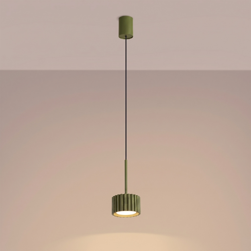 AURA cable-suspended pendant light 1xGX53/10W/230V green