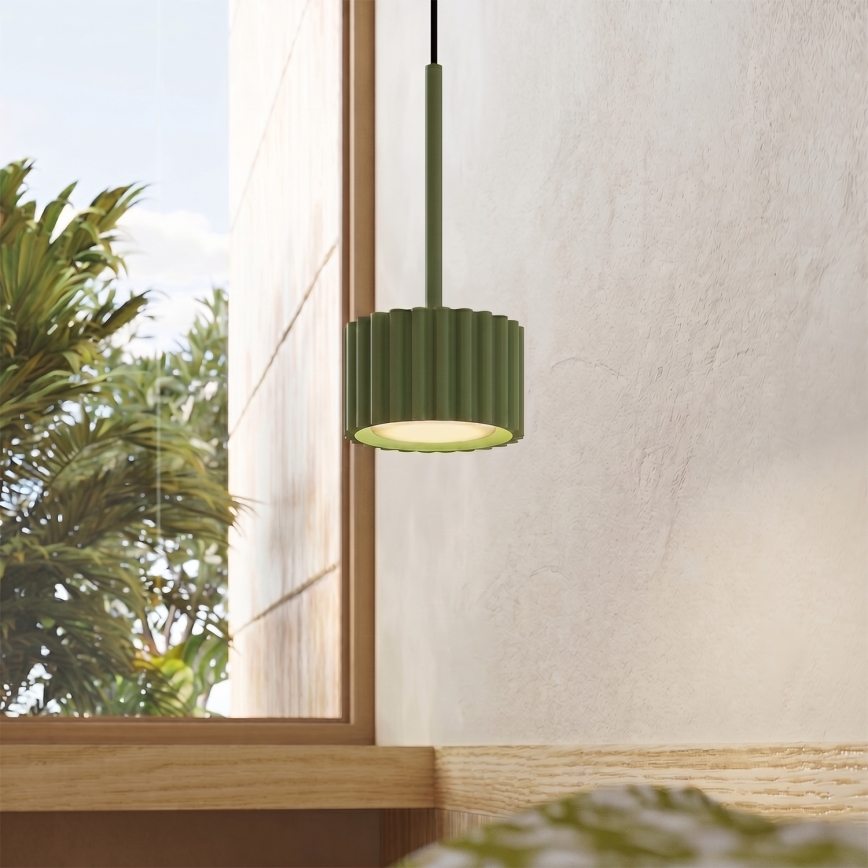 AURA cable-suspended pendant light 1xGX53/10W/230V green