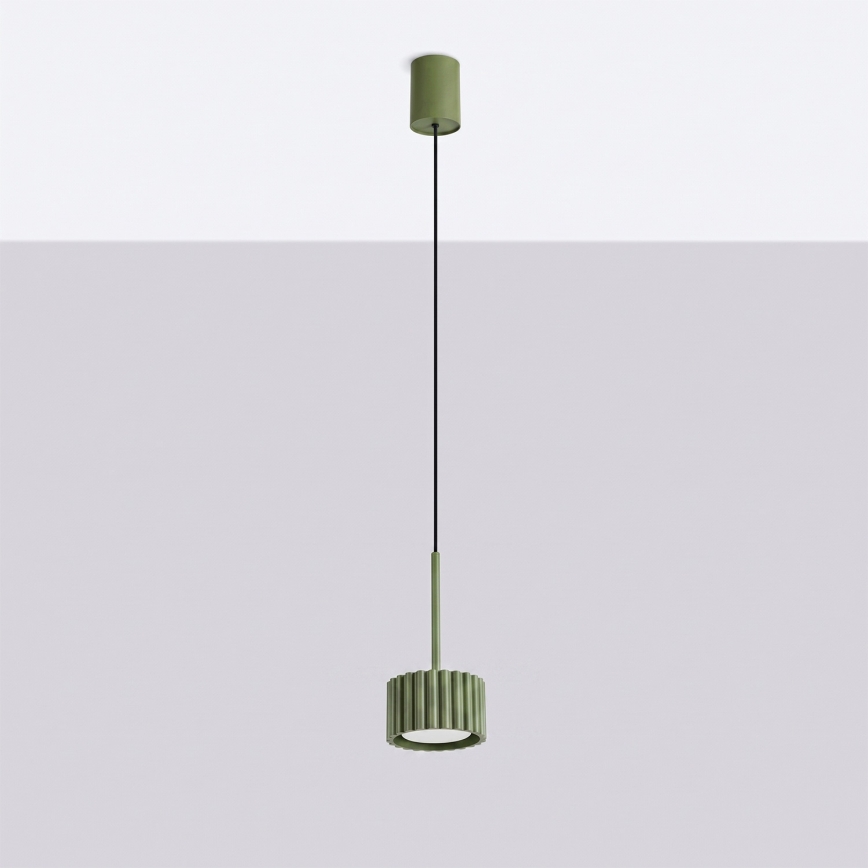 AURA cable-suspended pendant light 1xGX53/10W/230V green