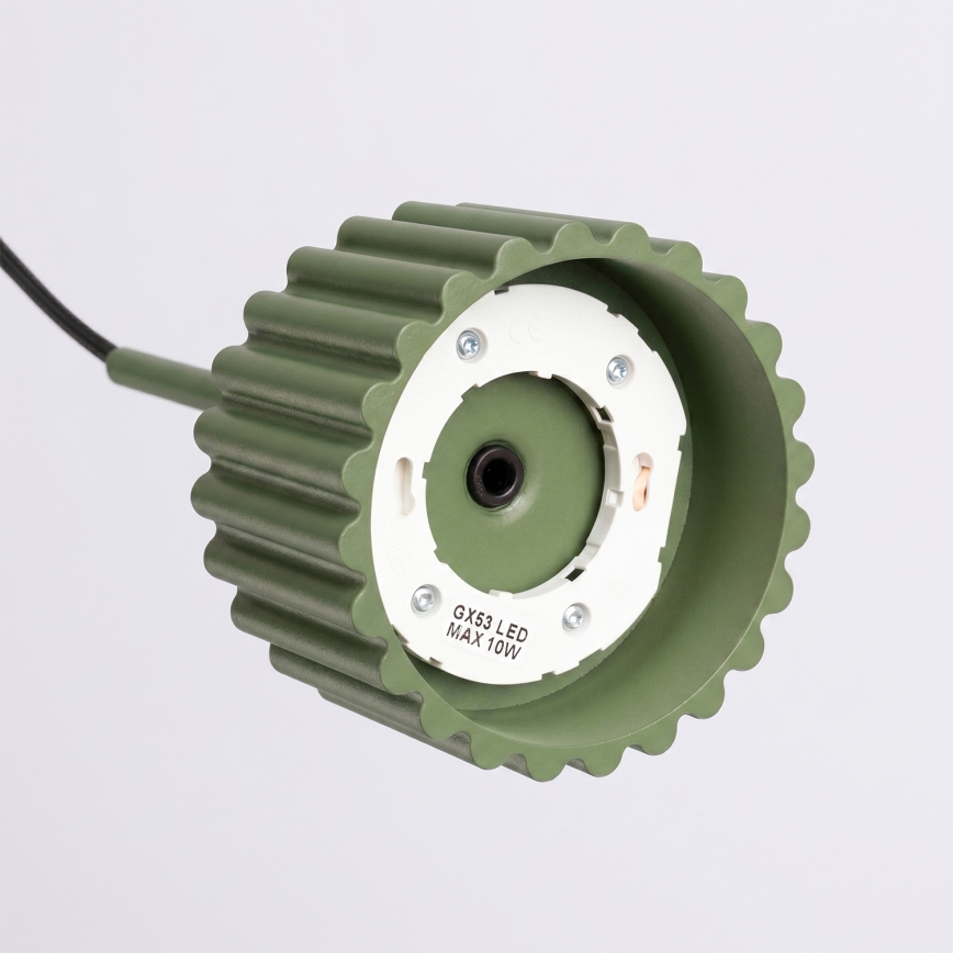 AURA cable-suspended pendant light 1xGX53/10W/230V green