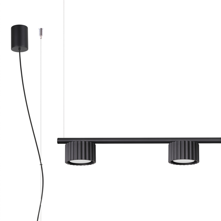 AURA cable-suspended pendant light 4x GX53/10W/230V, black