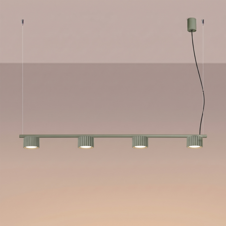 AURA Cable Pendant Lamp 4xGX53/10W/230V Green