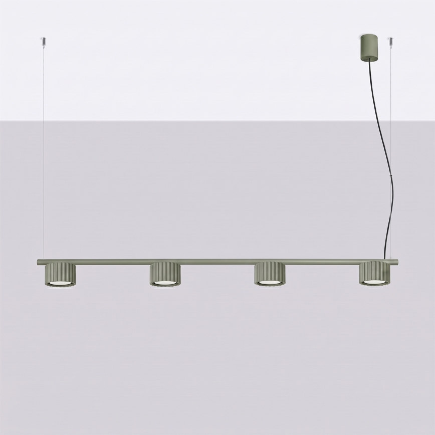 AURA Cable Pendant Lamp 4xGX53/10W/230V Green