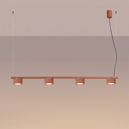 Cable pendant light AURA 4xGX53/10W/230V red