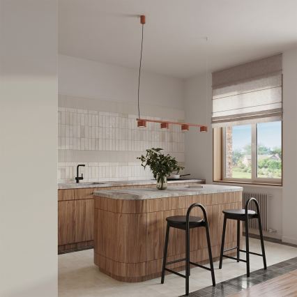 Cable pendant light AURA 4xGX53/10W/230V red