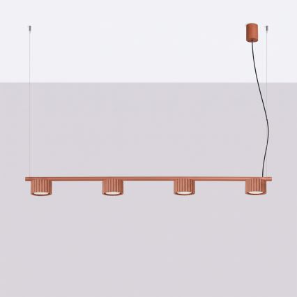 Cable pendant light AURA 4xGX53/10W/230V red