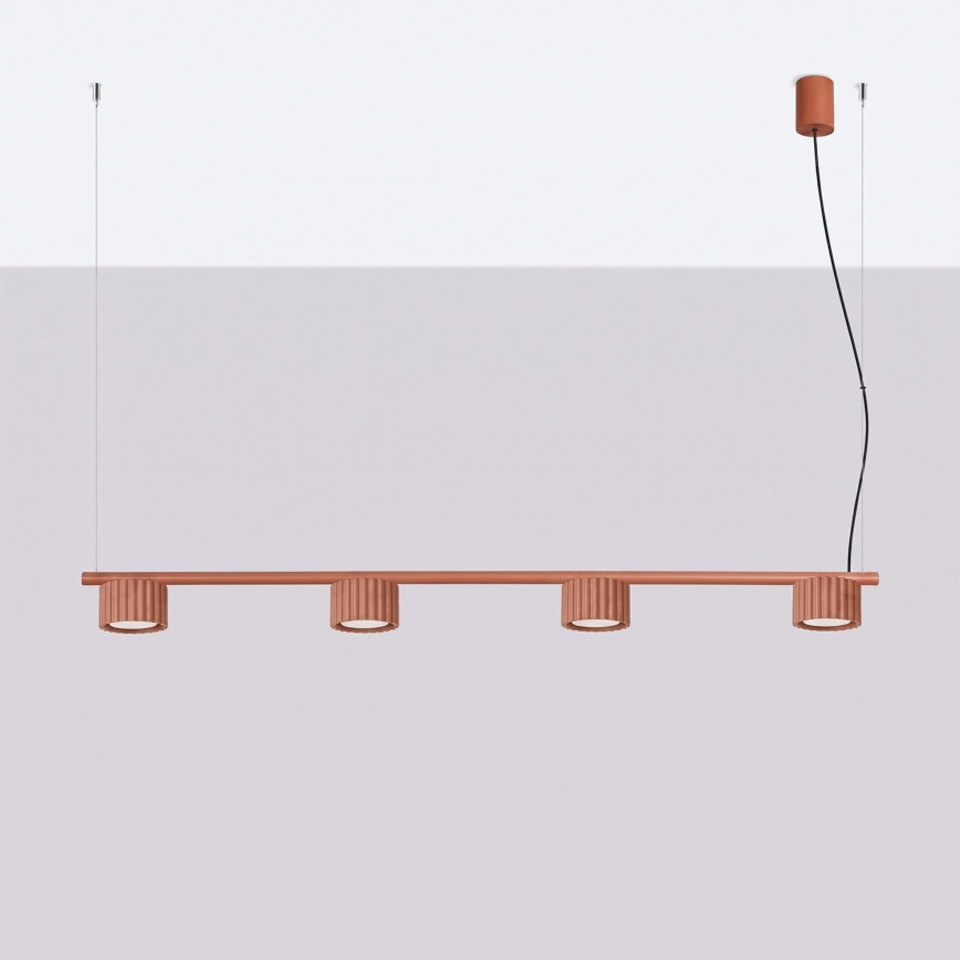Cable pendant light AURA 4xGX53/10W/230V red