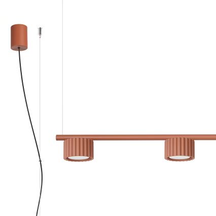 Cable pendant light AURA 4xGX53/10W/230V red