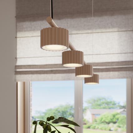AURA cable-hung pendant 4xGX53/10W/230V taupe