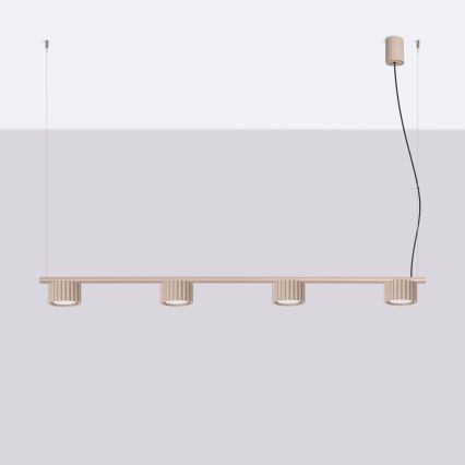AURA cable-hung pendant 4xGX53/10W/230V taupe