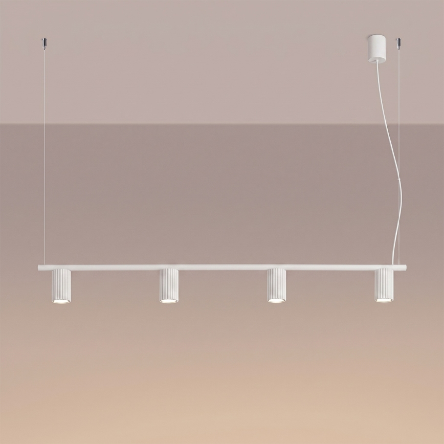 KARBON cable-hung chandelier 4xGU10/10W/230V, white