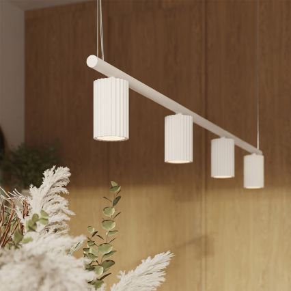 KARBON cable-hung chandelier 4xGU10/10W/230V, white