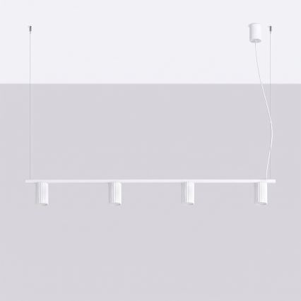 KARBON cable-hung chandelier 4xGU10/10W/230V, white