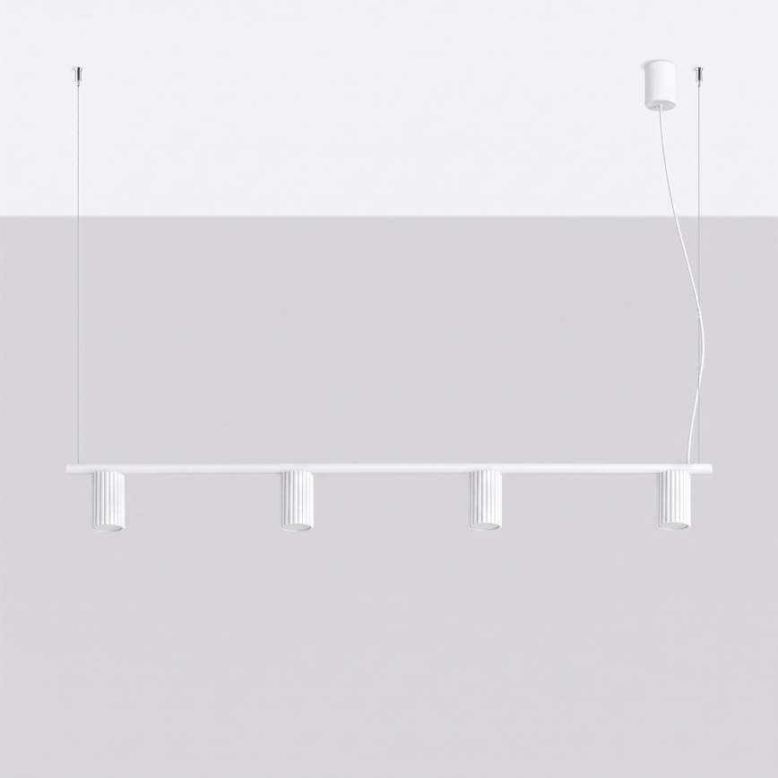 KARBON cable-hung chandelier 4xGU10/10W/230V, white