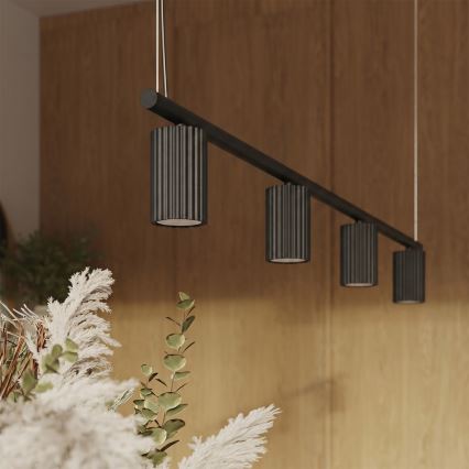 KARBON Cable Pendant Light 4xGU10/10W/230V, Black