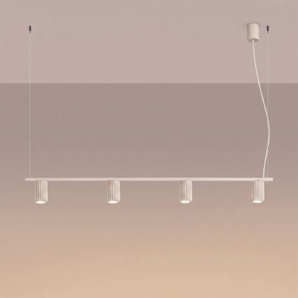 KARBON Cable Pendant Light 4xGU10/10W/230V, Cream