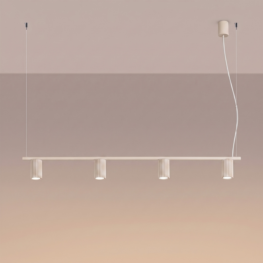 KARBON Cable Pendant Light 4xGU10/10W/230V, Cream